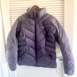 Purple Salomon down ski/snowboard jacket in medium.